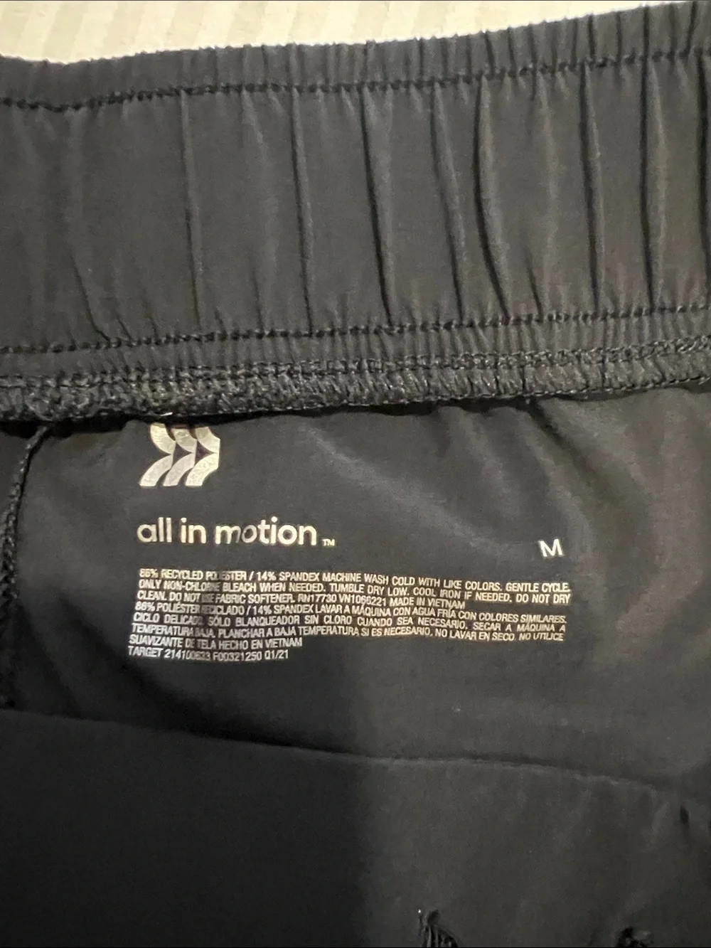 all in motion Black Athletic Drawstring Pocket Shorts